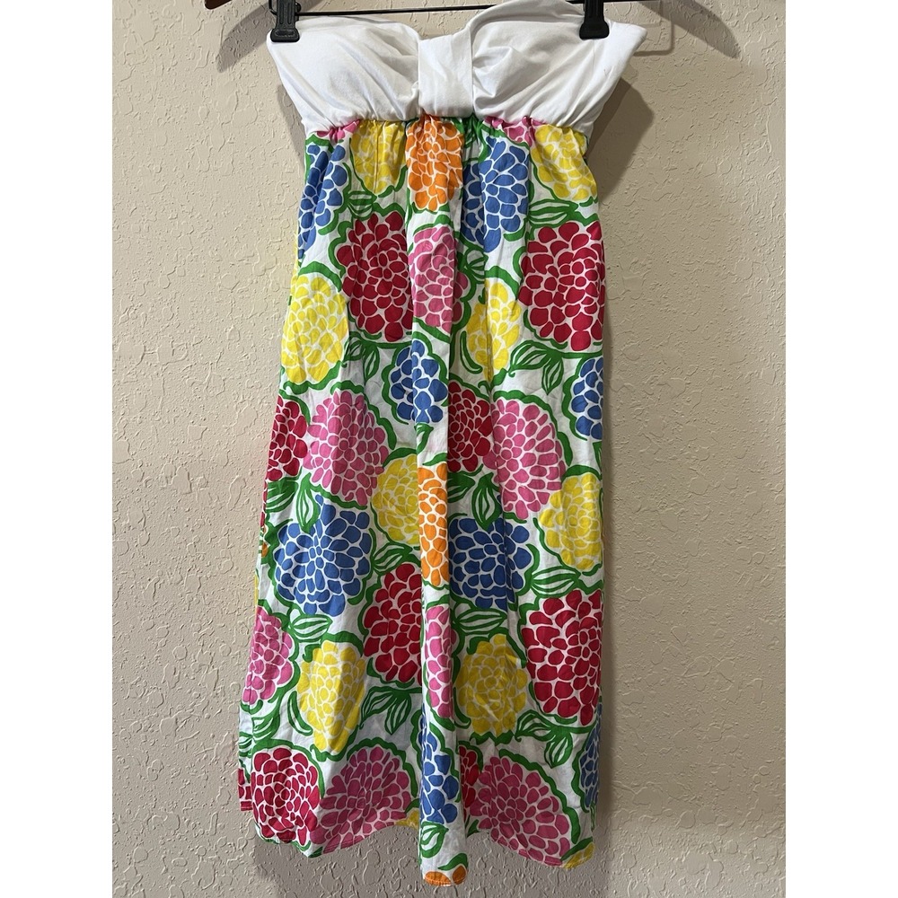 Lilly Pulitzer Floral Dress Wedding Guest Minnie Zinnie Small Artsy Strapless - Picture 2 of 8